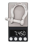 Beefy Half Inch Bow Shackle For Chains Or Straps Heavy Duty D Ring Shackle Marine Grade Stainless Steel 316 Boat Anchor Kit Screw Shackle 1950 Pound Capacity One Piece on digital scale