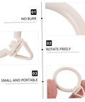 48 Pack Plastic Curtain Rings With Clips Smooth Glide Hanging Rings For Drapes Curtains Screens And Shower Curtains Compatible With Roman Rods Random Colors Easy To Install Durable shown in close-up.