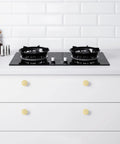 Kitchen drawers with Twenty Pack Dope Gold Cabinet Knobs Hammered Solid Brass Round Drawer Pulls And Handles For Kitchen Cabinets 1 3 16 Inch Diameter