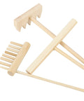 Mini Zen Garden Rake Tools Set With 24 Pieces, Bamboo Sand Rakes For Desk shown with multiple bamboo rakes for sand patterns