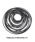 Must Have 20 Pack Round Rubber Belts For Tape Machines, 1mm Diameter, Mixed Lengths displayed in circular arrangement