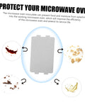 Must Have 20 Pack Microwave Mica Plates Heat Resistant Insulation Sheets For Ovens shown with splatter protection illustration