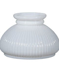 Ribbed Glass Shade 7 Inch Fitter For Vintage Old School Antique Style Lamps And Sconces Replacement White Over Clear Cased Glass