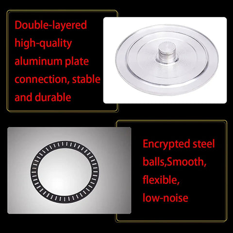Transparent Tempered Glass Lazy Susan Featuring A Slick Swivel Plate And Safer Flared Rim For Zero Hassle Serving with aluminum connection.