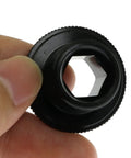 Close-up of Beefy M18 Crank Arm Bolt Aluminum Alloy For Bicycle Crank Arm Screws Fixing Bolt Mountain Bike Black Surface