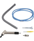 High Octane Pneumatic Air Die Grinder Tool Kit Hardcore 52500 Rpm Speed Machine parts including hoses, wrench, and air fittings.