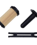 Urea Filter Kit UF101 Cross Reference 1457436033 5303604 components showing filter, tube, and bracket for Fleetguard UF101
