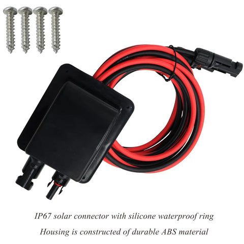 Weatherproof Solar Cable Entry Gland and Junction Box For RVs Boats And Vehicles Through Roof Pass Through with screws and cable