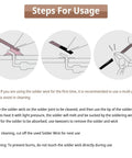 Desoldering Wick Braid No Clean Soldering Wire 0.1 Inch By 10 Feet Copper Desoldering Tool usage steps illustration