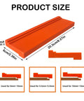 Pro Grade Three Edge Tapping Block For Vinyl Flooring And Laminate Installations with dimensions shown in the image