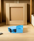 Ergonomic Packing Tape Dispenser And Cutter For Quick Box Sealing With Smooth Glide And Broad Tape Compatibility, Fatigue Free Use, And Precise Cut Pro Grade Tape Gun For Warehouse, Shipping, Moving And Office Tasks, blue plastic tabletop tape gun