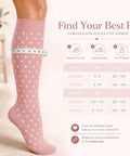4 Pairs Compression Socks For Women And Men With 15-20 mmHg Graduated Compression; measuring calf for knee-high fit