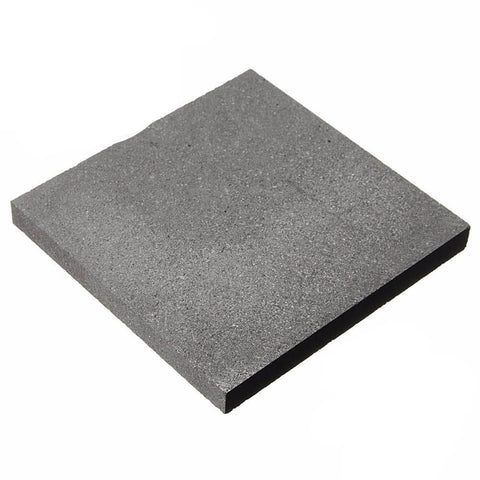 High Temp Pro Grade Graphite Block Plate With Thermal Stability 100x100x10mm Square Electrode for Electronics and Labs, angled view