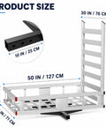 Beast Mode 1300Lbs Hitch Cargo Carrier With Ramp For Trucks And SUVs, showing dimensions 50x30x10 inches, heavy-duty aluminum