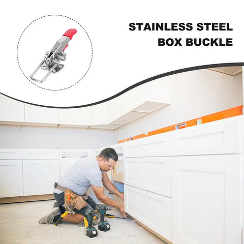 Adjustable Stainless Steel Quick Release Toggle Latch Hasp For RV Roofs And Furniture Locking, Heavy Duty Box Buckle Clamp For Doors, Cabinets, Trailers, And Outdoor Furniture