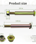 Beefy Heavy Duty Deck Wheel Bolts And Lock Nuts Kit For Two And One Half Inch Hub Deck Wheels Two Pack dimensions