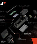 Exploded view of 8-Pin Mass Air Flow Sensor 23262343 Direct-Fit Replacement for Chevy Silverado and other GM vehicles.