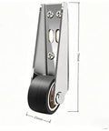 Heavy Duty Vertical Track Roller Wheel With Durable Rubber Caster, glides smoothly, alloy steel bracket, supports 110 lbs.