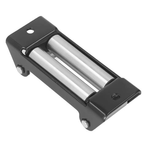 Beefy Winch Roller Fairlead 6000 Lb Heavy Duty Electric Winch Cable Guide With High Strength Steel For Rugged Industrial And Off Road Recovery And Smooth Wire Rope Alignment, black steel roller fairlead