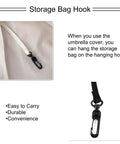 Beefy Heavy Duty 600D Oxford Patio Umbrella Cover Waterproof Fits 7 To 10 Feet Umbrellas storage bag hook detail