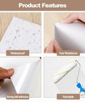 White Self-Adhesive Vinyl Siding Patch Kit features waterproof, tear-resistant, self-adhesive, paintable 6.3x4.75 inch patches.