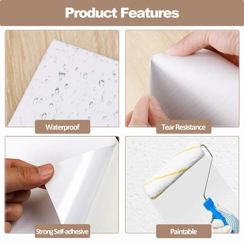 White Self-Adhesive Vinyl Siding Patch Kit features waterproof, tear-resistant, self-adhesive, paintable 6.3x4.75 inch patches.
