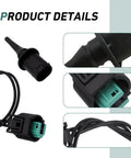 2Pcs Outer Ambient Air Temperature Sensor For Mercedes Benz Cars Waterproof Exterior Climate Detection Module With Wiring Harness Connectors Oem 0075421318 close-up view of connector details and wiring