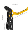 Top Shelf Aluminum Alloy Bicycle Brake Levers side view showing matte gold finish and black grip, sizes: 101mm x 92mm.