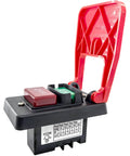 Dual Voltage Emergency Stop Switch for Woodworking and Industrial Machinery with 120V and 230V capabilities, red paddle