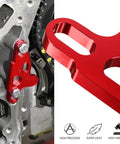 Close-up of Two Piece Oil Pump Alignment Tool Kit, Billet Aluminum Guide for Gen V LT1 LT4 LT5 L83 L86 L87 Engines installed