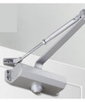 Heavy Duty Automatic Door Closer With Dual Spring Hydraulic Buffer Smooth Silent Close Multiple Speed Settings Fits 25Kg To 80Kg Doors
