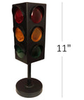 11 inch Traffic Light Table Lamp For Kids With Color Changing LEDs, bedside nightlight with red, yellow, green lights.