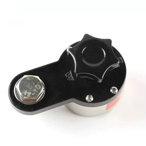 Top view of Magnetic Welding Ground Clamp with On Off Switch 40 Kg Pull 300 Amp Rated, showing black knob and metal base.