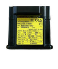 Close-up view of the label on Three-Phase Permanent Magnet Synchronous AC Servo Motor A06B-0061-B203