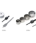 Kick Butt Carbon Steel Hole Saw Set With 3 And 6 Pieces For Installing Door Locks Drilling Wood Tile Wall Glass Like A Pro On Heavy Duty Metal Spherical Cutting Tools That Rock Hard And Feel Amazing. carbon steel hole saw set, 3 and 6 piece kits with drill bits and arbor