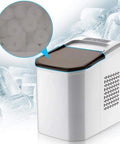 Compact Automatic Countertop Ice Maker cranks out fresh cubes in eight flat minutes with food grade durable shell.