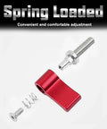 Red knob and components of 10 Pack M6 17mm Thumb Screws With Handle Red Rotating Knob Adjustable Lever Single Wing Easy Install
