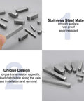 Round Ended Feather Key Set, 10 Pcs Stainless Steel Shaft Key Stock 4x4x8mm for Fasteners and Mechanical Projects, Pro-Grade Rustproof