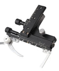 Moveable Microscope Stage With Attachable Caliper Vernier And XY Precision Scale Pro Grade Mechanical Stage For Biological Specimens Easy Install Durable Metal And Plastic Construction, black metal