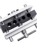 Self Centering Dowel Jig With Wide Capacity For Precise Wood Dowel Holes And Quick Clamp Setup, Includes Six Hardened Bushings