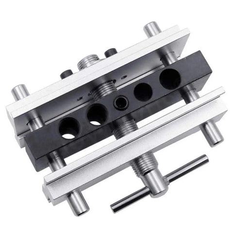Self Centering Dowel Jig With Wide Capacity For Precise Wood Dowel Holes And Quick Clamp Setup, Includes Six Hardened Bushings