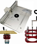 Rock Solid Aluminum Router Lift Table For Woodworking And Engraving Kits With Stainless Steel Guide Fits 64 To 66 Mm Bits components view