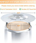 Image showing Heat Deflector for 19.5 Inch Bonfire Fire Pit with Stainless Steel Diffuser and Easy Grip Handles on a 19.5-inch pit.