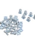 50 Piece M5 T-Slot Sliding Nuts And Hex Nut Set For Woodworking Milling And Industrial T-Track Accessories in a pile
