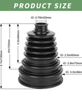 Versatile CV Axle Boot Repair Kit For 19 To 34mm Shafts Easy Install Flexible Silicone CV Joint Boot with size dimensions shown