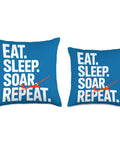 Glider Pilot Throw Pillow For Soaring Enthusiasts Cozy Cushion For Sailplane Fans Awesome Gift For Flight Training Students