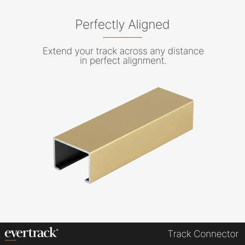 Ceiling Mounted Curtain Rail 20 Ft Satin Brass Track For Curtains And Room Dividers, Privacy Panels, Offices, Classrooms, Hospitals And More, USA Made Heavy Duty Ceiling Track System For Home Or Business Use track connector