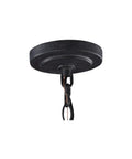 Ceiling mount of Hartsville Mini Farmhouse Pendant Light In Bronze And Weathered Zinc Finish 1 Light Torpedo Candelabra Socket