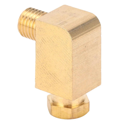 Heavy Duty Brass Lube Fitting 90 Degree Adapter Stops Oil Leaks Under High Pressure On Nylon Copper Aluminum Tubing, 1/4 inch