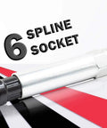 6 spline socket tool for 20 Pcs Short Truck Lug Nuts M14x1.5 1.50 Inch Long 6 Spline Hex Black Conical Seat Two-Piece Construction